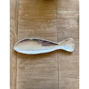 Vintage Silver Fish Serving Tray Aluminum